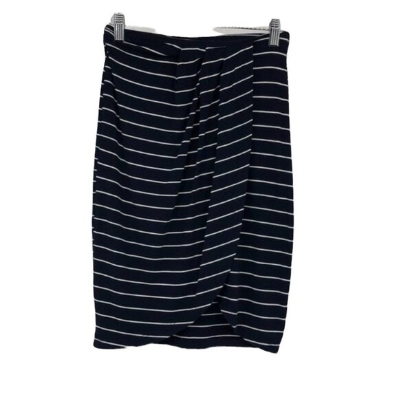 Dynamite navy white striped pencil skirt with  twist XS - Picture 1 of 12
